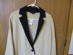 NWT Ann Taylor Long Cardigan Sweater Coat,Lapel Collar,Size Med 1-Button Closure - Picture 1 of 8