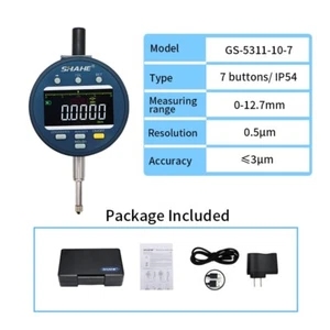 SHAHE 0-12,7mm 0,5μm Hintergrundbeleuchtung Digitalanzeige mit Datenausgang GS-5311-10-7 - Bild 1 von 6