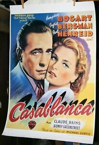 Vintage Casablanca CLASSIC MOVIE POSTER 1992 Turner - 24 x 36 Large Movie Poster