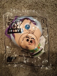 Disney Pixar McDonald's Happy Meal Toy Buzz Lightyear #1 Plush Keychain Clip - Picture 1 of 2