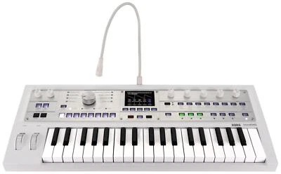 KORG microKORG 2 MWH Metallic White Keyboard Analog Synthesizer 37-Key New - Image 1 of 4
