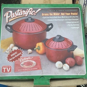 KitchenCraft World of Flavours Small Steel Pasta Pot 7" Diameter Red-open Box - Picture 1 of 4