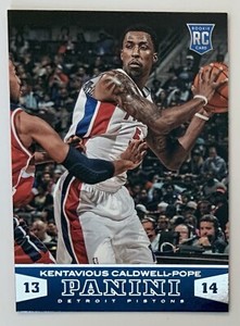 2013-14 PANINI CARD # 163 KENTAVIOUS CALDWELL POPE  ROOKIE CARD PISTONS LAKERS