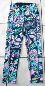 Lilly Pulitzer Luxletic Weekender Midi Legging XS She’s Got Sol Navy Floral H129 - Picture 1 of 9