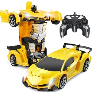 Transforming Remote Control Robot Car, 1:18 Scale Supercar with One-Button Defor - Picture 1 of 8