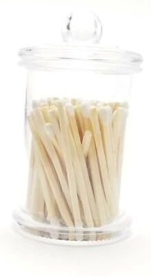 100 деревянных защитных спичек в прозрачной акриловой пластиковой коробке с чехлом и нападающим  - Изображение 1 из 3