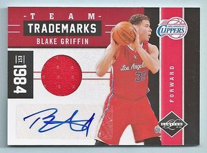 BLAKE GRIFFIN 2011/12 LIMITED TEAM TRADEMARK JERSEY AUTOGRAPH AUTO /25