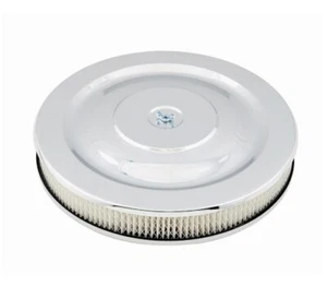 MR. GASKET MRG1480 14" Easy-Flow Flat Round Air Cleaner Assembly Steel Chrome - Picture 1 of 1