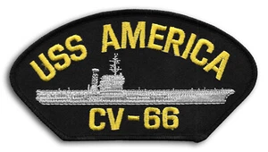 US Navy CV-66 USS America Flugzeugträger Mütze Kappe Aufnäher Aufbügeln [FLB1613] - Bild 1 von 2