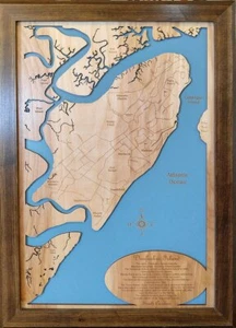 Daufuskie Island, SC - Laser Cut Wood Map | Wall Art | Made to Order - Picture 1 of 1