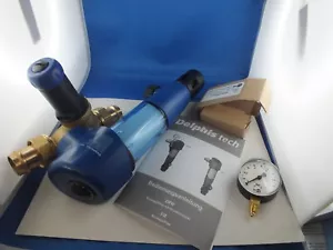 DELPHIS Rückspülfilter Druckminderer Manometer Anschlussflansch Viega 28 Press - Bild 1 von 12