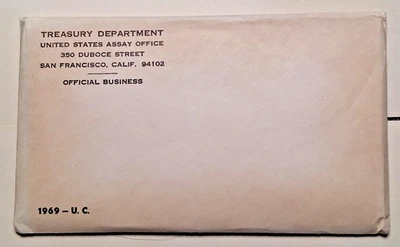 1969 US Uncirculated Mint Set - 10 Coins - Philadelphia & Denver Mints - OMP - Image 1 of 3