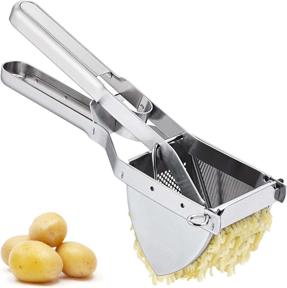 Mylifeunit Potato Ricer Stainless Steel Potato Masher & Squeezer Extra Large C