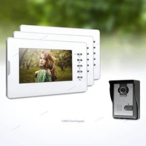 7" Wired Video Door Intercom System Electric Lock Supported for House/Flat - Picture 1 of 5