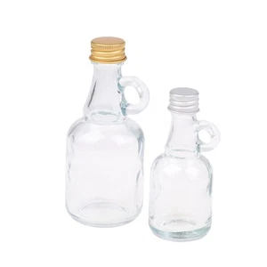 Decantador de whisky de vidrio transparente vacío de 50/100 ml con aluminio dorado plateado C-yg - Imagen 1 de 14
