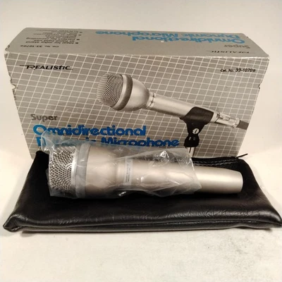 Realistic Super Omnidirectional Dynamic Microphone Catalog Number 33-1070b Vtg - Image 1 of 4