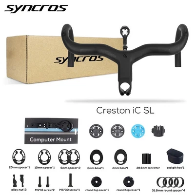 Syncros Carbon Drop Bar Internal Cable Road Bicycle Integrated Handlebar - Image 1 of 4
