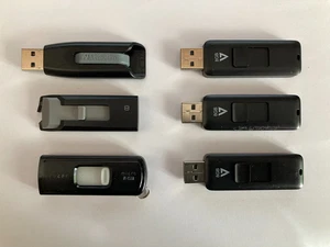 Job Lot 8GB x 6 Verbatim Emtec Sandisk USB 2.0 Flash Drive Memory Sticks - Photo 1/1
