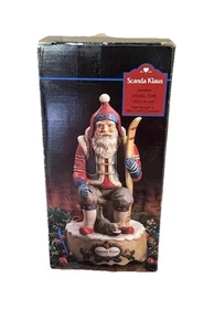 Vintage Scanda Klaus Santa Figurine Porcelain Music Box Working 1990s - Picture 1 of 9