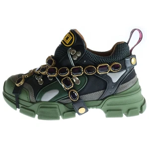 Gucci Size 5 1 2 FLASHTREK Flash Trek Low cut Sneakers with Bijou Decoration Sho - Picture 1 of 6