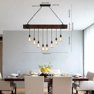 Lámparas colgantes de granja isla de cocina, lámparas rústicas decoración de comedor Foto 1 de 4