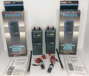 (2) VTG Maxon 27-LP 40-Channel 5-Watt Citizens Band Radio Antenna Radio - Picture 1 of 20