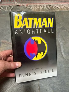 Batman: Knightfall Novel, Dennis O’Neill Hardback + Card, Batman Book VGC - Picture 1 of 5