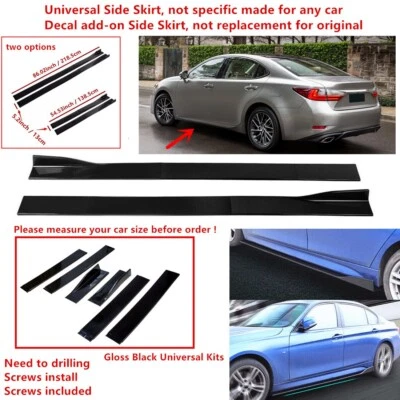 86/54.5" For 2016-2018 Lexus ES350 ES300h Universal Side Skirt Extension Lip Kit Foto 1 de 4