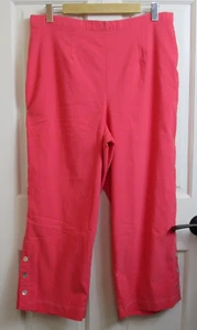 Pantaloni da donna corallo Capri/tagliati taglia 20 34x24 pull on 60-28833 - Foto 1 di 5