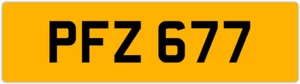 PFZ 677 P 3x3 DATELESS PRIVATE NUMBER PLATE PAM PAUL PETE PAT PHIL PAMELA PEG PS - Picture 1 of 1