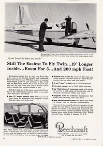 1960 Beechcraft Reiseflugzeug Anzeige 22.06.2024b - Bild 1 von 1