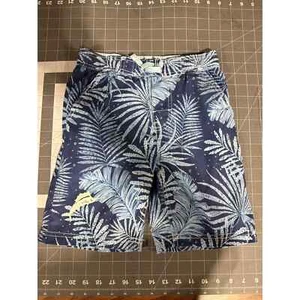New TOMMY BAHAMA KIDS Boys Blue Tropical Palm Fronds Swim Trunks Sz 6 - Picture 1 of 5