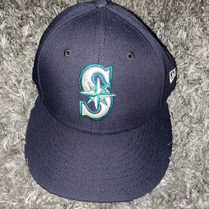 Seattle Mariners New Era Auténtico Sobre el Campo 59FIFTY Sombrero Ajustado - Azul Marino 7 1/2 - Imagen 1 de 4