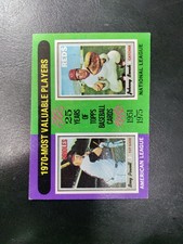 1975 TOPPS BASEBALL #208 1970 MVP'S JOHNNY BENCH, BOOG POWELL EX free shipping 