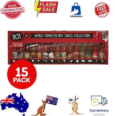 15-Pack World Traveler Hot Sauce Collection Modern Gourmet Food For Chili Lover • 17.40$