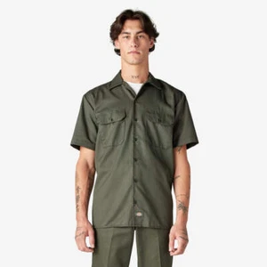 Dickies Men's Short Sleeve Button Up Work Shirt 1574 Multiple Colors Available - Picture 1 of 13