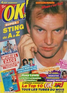 OK! MAGAZINE N° 529 - 1986 STING MURIEL DACQ HUEY LEWIS GILBERT MONTAGNE WHAM - Imagen 1 de 1