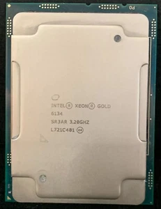 Processore Intel Xeon SR3AR Gold 6134 8 core 3,2 GHz 24,75 MB grado A testato REF - Foto 1 di 1