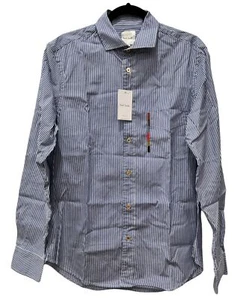 NWT Paul Smith Men's Gents Multi Stripe Pocket Shirt in Blue and White MSRP $295 - Picture 1 of 10