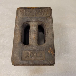 Vintage Richardson Waage Co. 20 Pfund Gusseisen Plattformwaage Gewicht - Bild 1 von 6