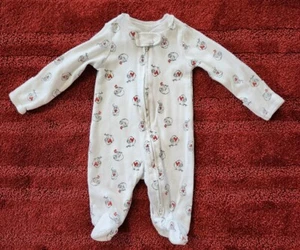 Baby Infant Boy's Girl's Newborn Sloth Print Footed Sleeper Pajamas, Hand Covers - Picture 1 of 13