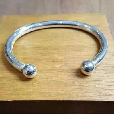 Solid 925 Sterling Silver Beautiful Handmade Women Gift Adjustable Bangle, M1426 - Image 1 of 4