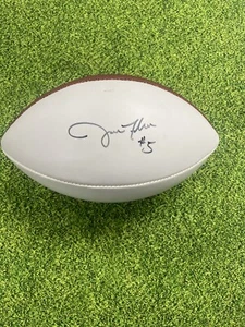 Joe Flacco Signed Football JSA Auto Baltimore Ravens White Duke - Picture 1 of 5