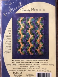  Patrón de edredón Designer's Workshop U Can 2 'Spring Maze/Autumn Haze' fácil sin cortar - Imagen 1 de 4