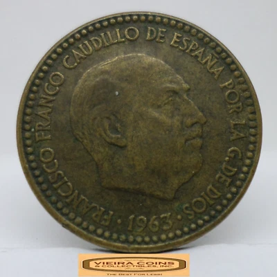 1963 Spain 1 Peseta - #C45712NQ - Image 1 of 2