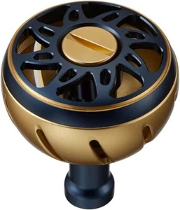 Daiwa SLP Works Color Aluminum Round Knob Size M #NAVY GOLD S Replaceable - Picture 1 of 4