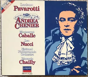 GIORDANO "ANDREA CHENIER" 1984 2 CDS VG+ PAVAROTTI, CABALLE, NUCCI, CHAILLY - Picture 1 of 1