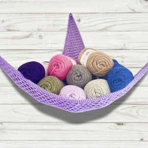 XL Handmade Crochet Toy Hammock Hanger - Choose Color - 65” - Picture 1 of 5