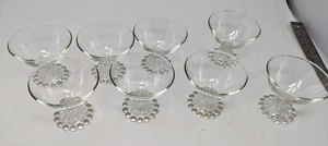 Set of 8 Imperial Candlewick Low Footed Sherbet Dessert Bowls Stem 400-19 - Picture 1 of 7
