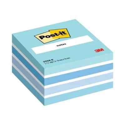 Post-it Sticky Notes Pastel Blue Coloured Cube 76 x 76mm 2028B - Image 1 of 4